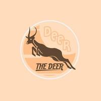 The Deer Logo Simple vector