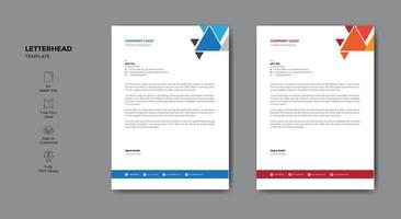 Modern company letterhead template design for your project vector