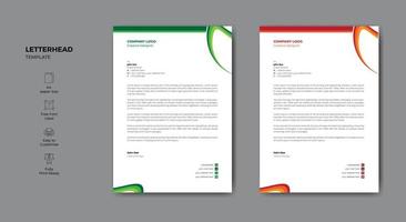 Modern company letterhead template for your project design vector