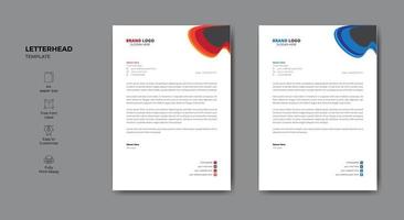 Clean and modern letterhead template vector