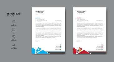 Clean and modern letterhead template design vector