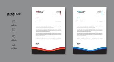 Clean and modern abstract corporate letterhead design vector