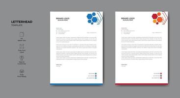 Clean and modern abstract corporate letterhead template vector