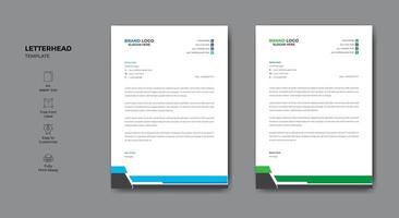 Clean and modern abstract corporate letterhead design for your project vector