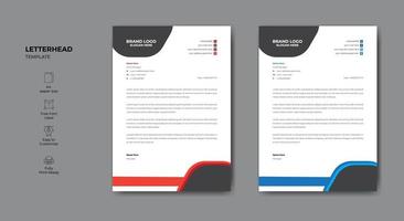 Clean and modern abstract corporate letterhead template design vector