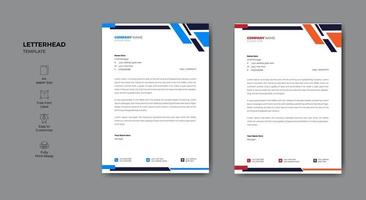 Clean and modern abstract corporate letterhead template. Business style letterhead template design. vector