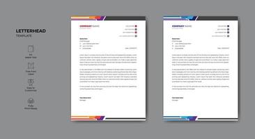 Clean and modern abstract corporate letterhead design. Business style letterhead template design. vector