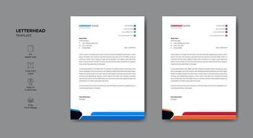 Clean and modern abstract corporate letterhead template design. Business style letterhead template design. vector