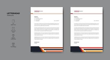 Clean and modern abstract corporate letterhead design for your project. Business style letterhead template design. vector