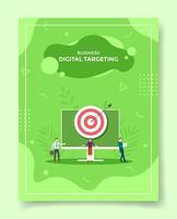 digital targeting business concept for template of banners, flyer, books, and magazine cover vector