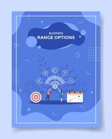 range options business concept for template of banners, flyer, books, and magazine cover vector