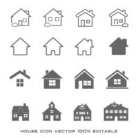 house icon vector, house icon collection. vector