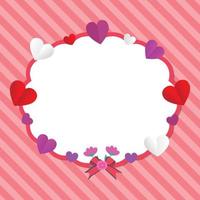 Stylish Valentine day frame with heart Plaid background vector