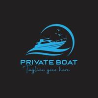 private boat logo vector
