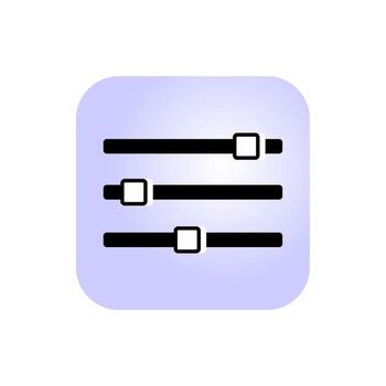 Horizontal Equalizer icon for web or app vector