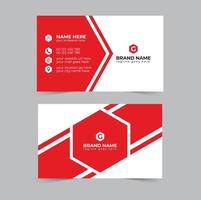 Creative and modern business card design with colorful layout vector