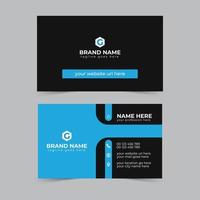 Creative and modern business card design with colorful layout vector