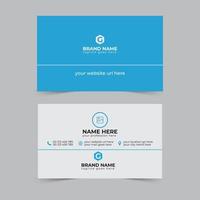 Creative and modern business card design with colorful layout vector