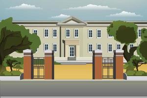 School Building Illustration vector