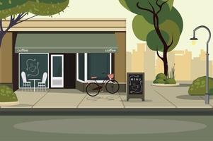 Coffee Shop Building Illustration vector