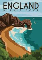 Durdle Door England Vector Illustration Background