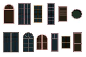 Set of Vintage Windows Frame vector