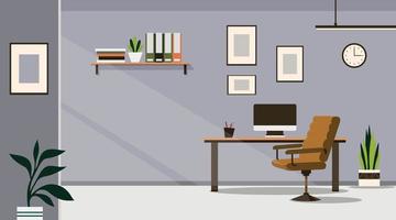 fondo de ilustración de espacio de trabajo minimalista vector