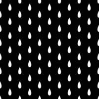 White Rain Drop Seamless on Black Background vector