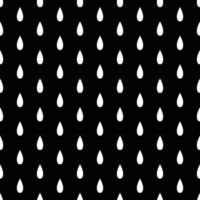 White Rain Drop Seamless on Black Background vector