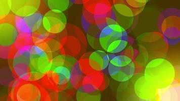 Background video with rising colorful circles created with computer graphics