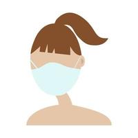 personas con una máscara médica.protección contra virus durante una pandemia de coronavirus.estilo de ilustración plana.ilustración vectorial vector