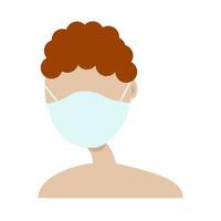 People in a medical mask.Protection against viruses during a coronavirus pandemic.Flat illustration style.Vector illustration vector