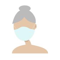 People in a medical mask.Protection against viruses during a coronavirus pandemic.Flat illustration style.Vector illustration vector