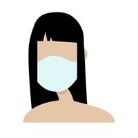 personas con una máscara médica.protección contra virus durante una pandemia de coronavirus.estilo de ilustración plana.ilustración vectorial vector