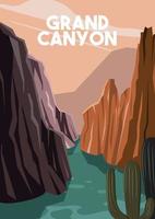 Grand Canyon Arizona Vector Illustration Background