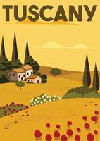 fondo de ilustración de vector de toscana