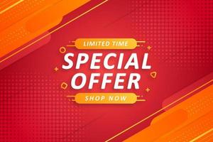 Special offer discount banner template promotion vector