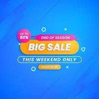 Big sale special offer banner with offer details vector