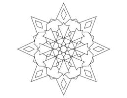 black and white mandala design, tattoo, mehndi, coloring page vector