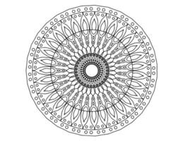 diseño de patrón de mandala, tatuaje, mehndi, tradicional y vintage vector