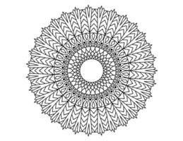 Mandala design with royal look black and white, mehndi, tattoo, coloring, vector