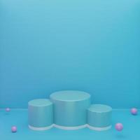 3d rendering of the podium in pastel and elegant colors photo
