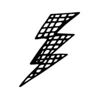 lightning hand drawn doodle,  icon sticker vector