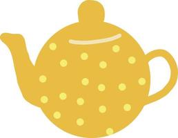 teapot hand drawn in trending color 2021. scandinavian hygge. cozy home vector