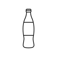 Outline cola bottle icon vector