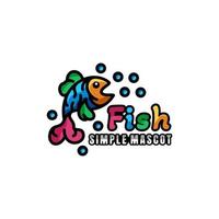 Simple Mascot Vector Logo Design Cute Fish