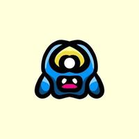 Simple Mascot Vector Logo Design Monsters Cute