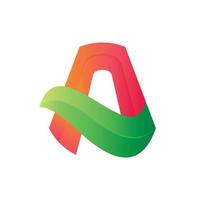 Letter A colorful, vector logo design editable