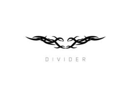 Vector Floral Calligraphy element flourish, divider for page decoration and frame design illustration swirl for text