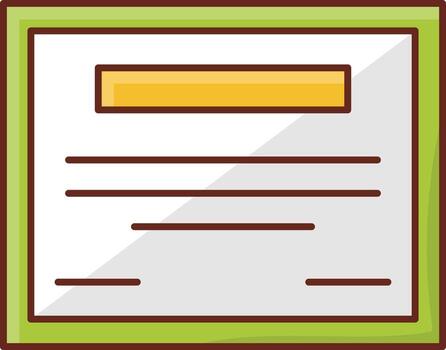 certificate Vector illustration on a transparent background. Premium quality symbols. Vector Line Flat color  icon for concept and graphic design.